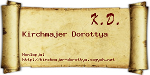 Kirchmajer Dorottya névjegykártya